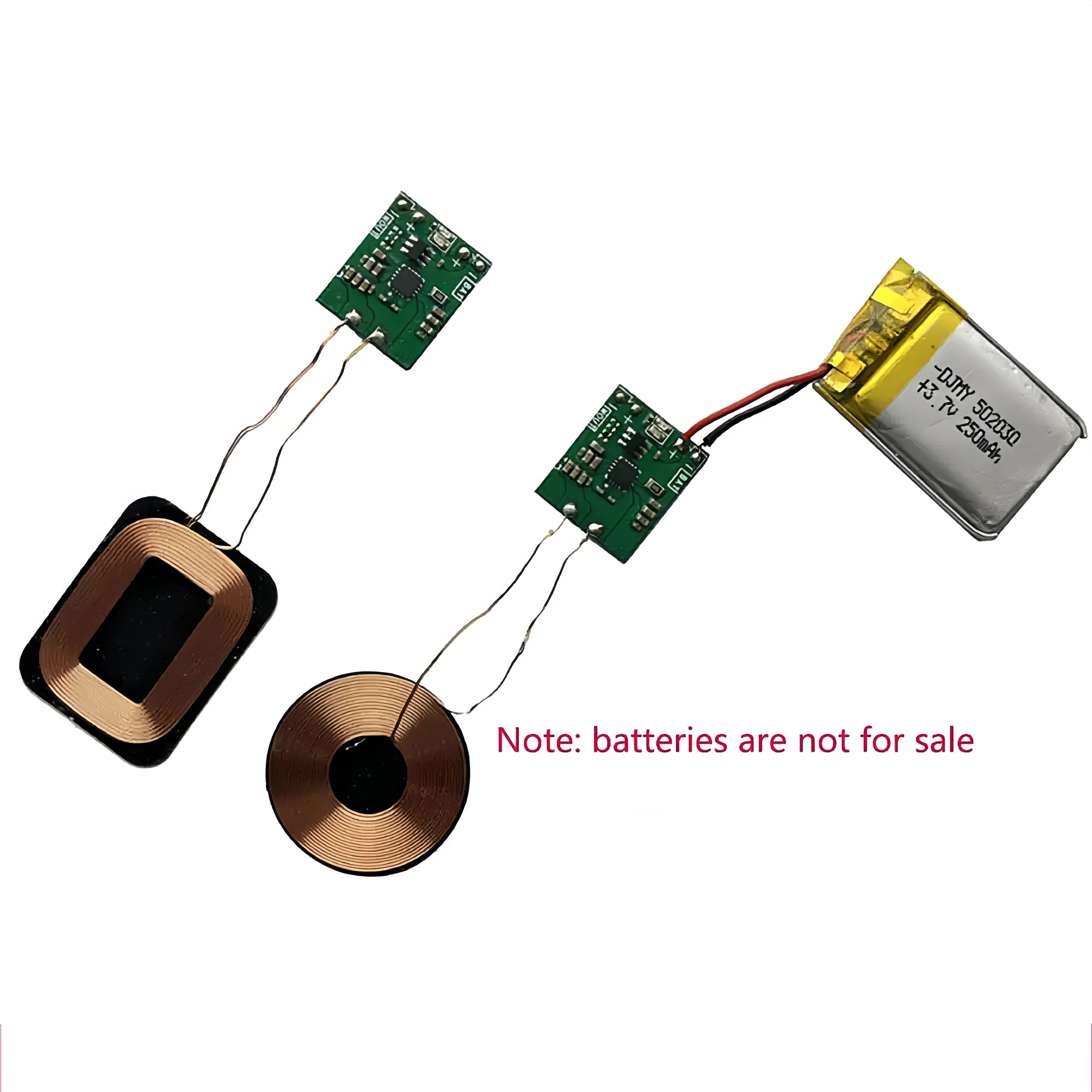 [lithium battery wireless charging] 5W wireless charging receiver module small coil built-in 3.7V modification scheme