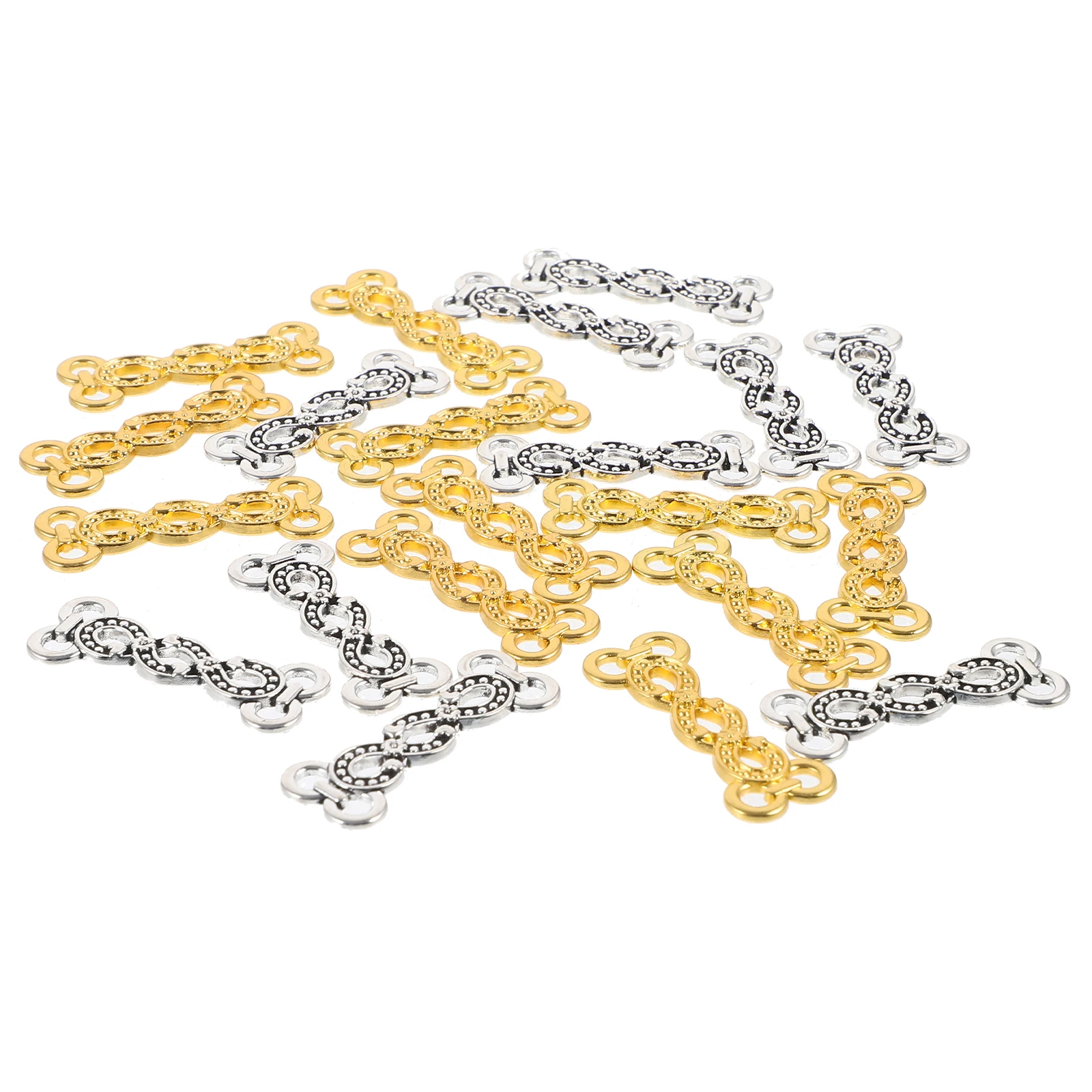 

20pcs Flowers Connector Charm DIY Jewelry Making Multi Hole 8 Shape Necklace Bracelet Earring Accessories Not Break Fade
