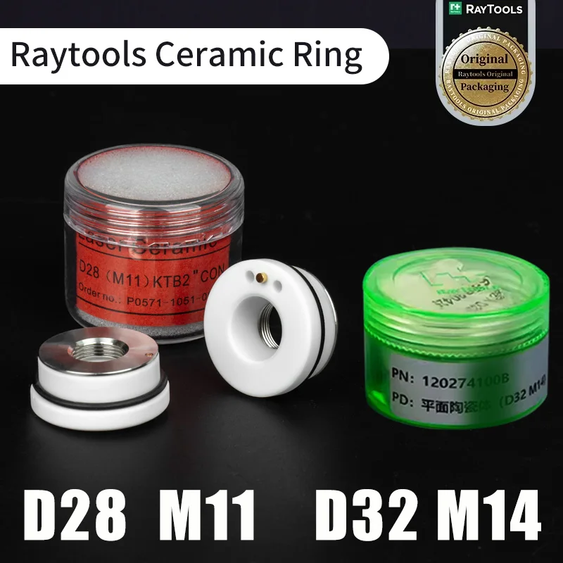 

MetaLytica Laser Ceramic Holder Ring Dia.28mm M11 D41mm M8 Precitec/WSX/Bodor/Raytools Ceramic For Fiber Laser Cutting Head