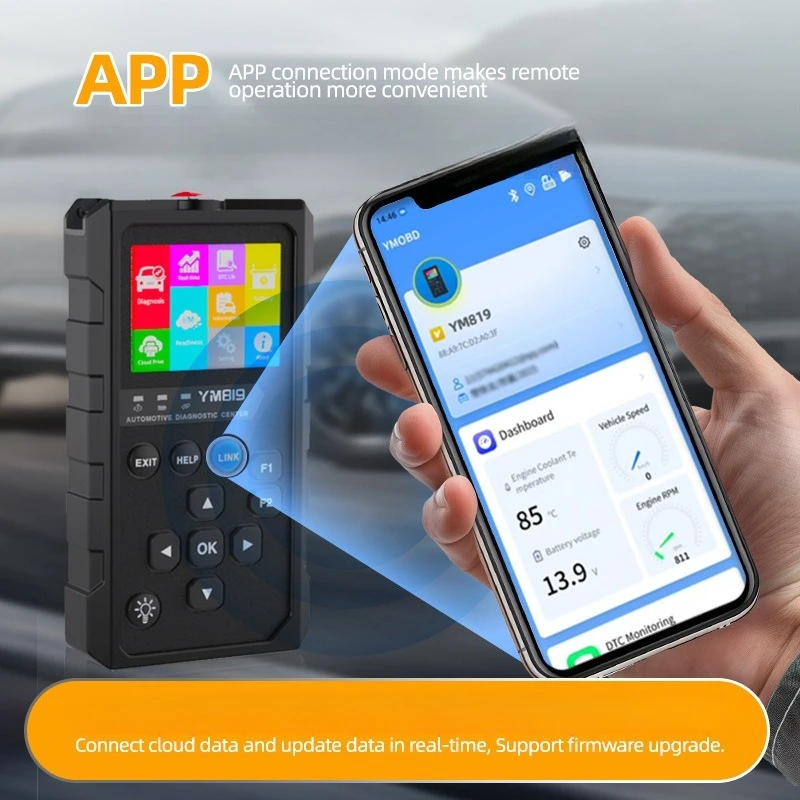 Smart OBD2 Car Diagnostic Tool Auto Engine Fault Detector Vehicle Battery Test Code Reader OBD Scan Tool BlueTooth Connection