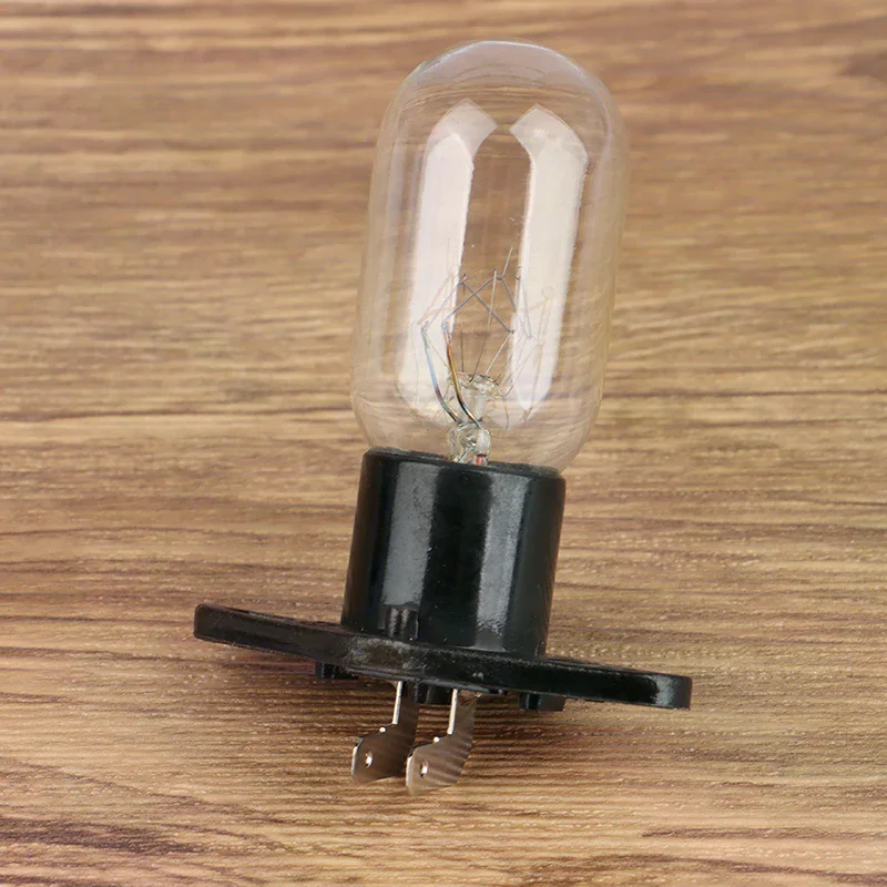 

1 шт., 4,8 мм, цоколь с изогнутой ножкой, 220 В, 15-20 Вт, лампа для микроволновой печи, лампа для освещения холодильника сменным держателем, универсальная