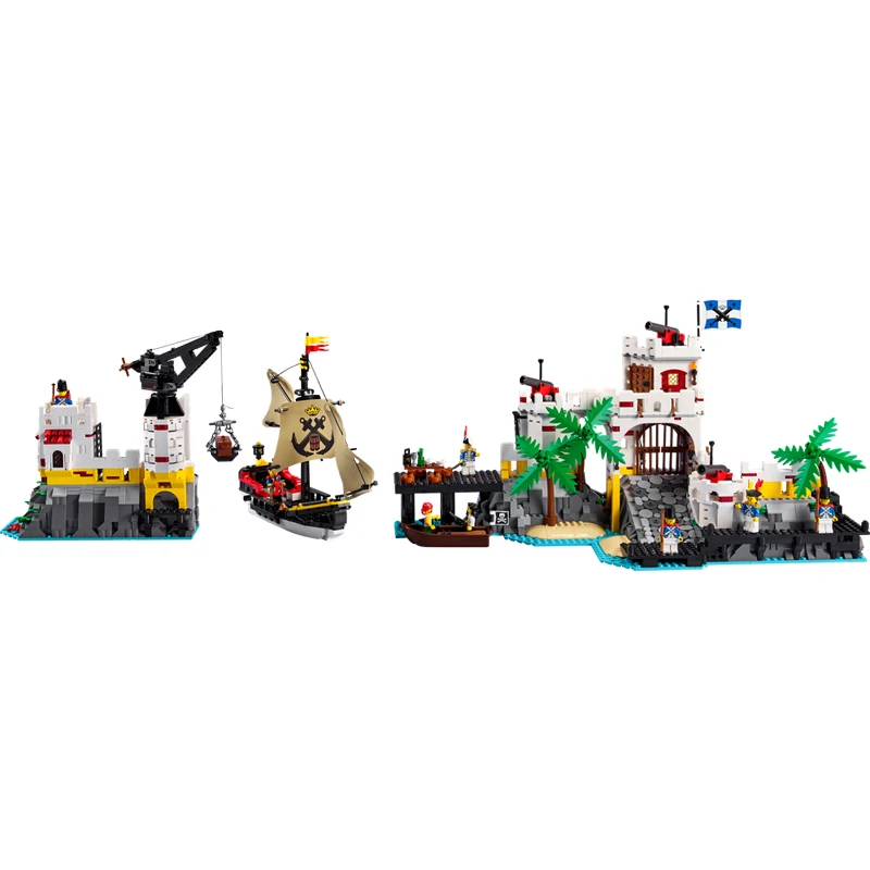 NEW Medieval Pirates Series Eldorado Fortress 10320 Fortress Pirate Barracuda Bay Modular Building Blocks DIY Bricks Toy Gifts