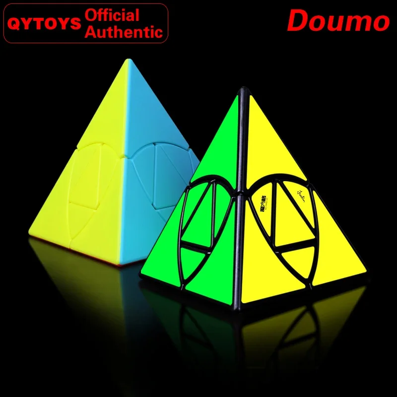 QYTOYS Doumo 2x2x2 piramida połącz Mastermorphix magiczna kostka 2x2 prędkość Cube Twisty Puzzle zabawki edukacyjne dla dzieci