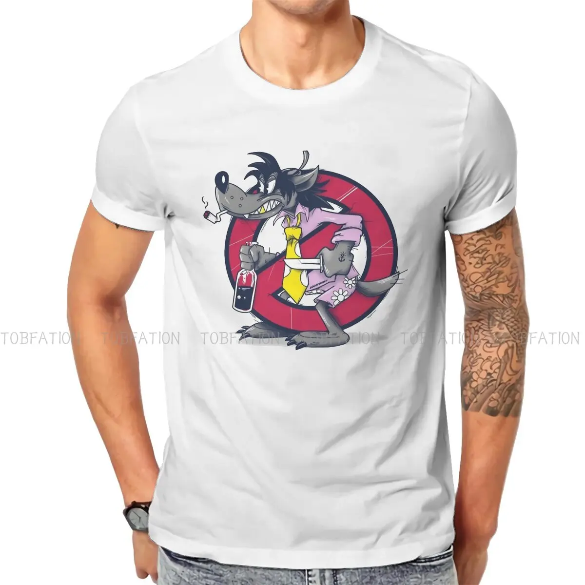 Nu Pogodi Jakub Kohák Polyester TShirts Wolf Personalize Homme T Shirt Funny Clothing 6XL