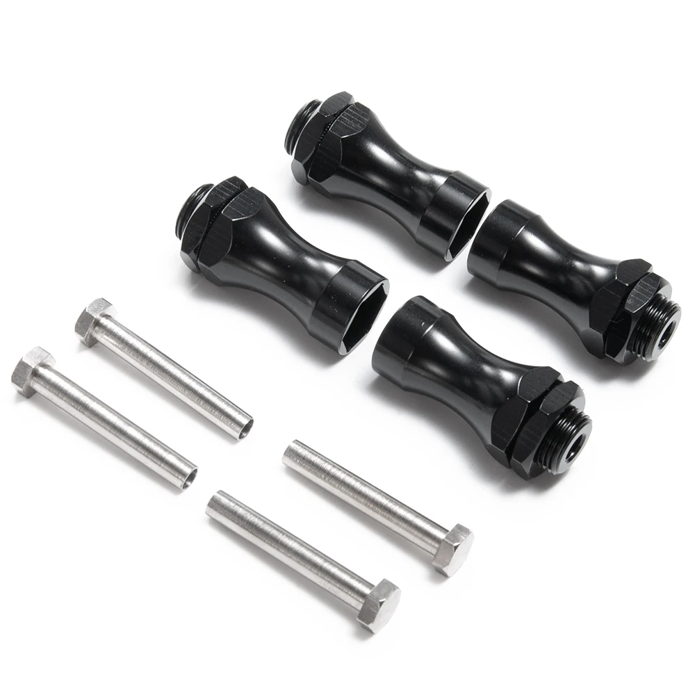 Yeahrun 4 peças 12mm a 17mm roda hex adaptador extensão porcas de conversão para carro 1/10 modificado 1/8 buggy caminhão peças de carro