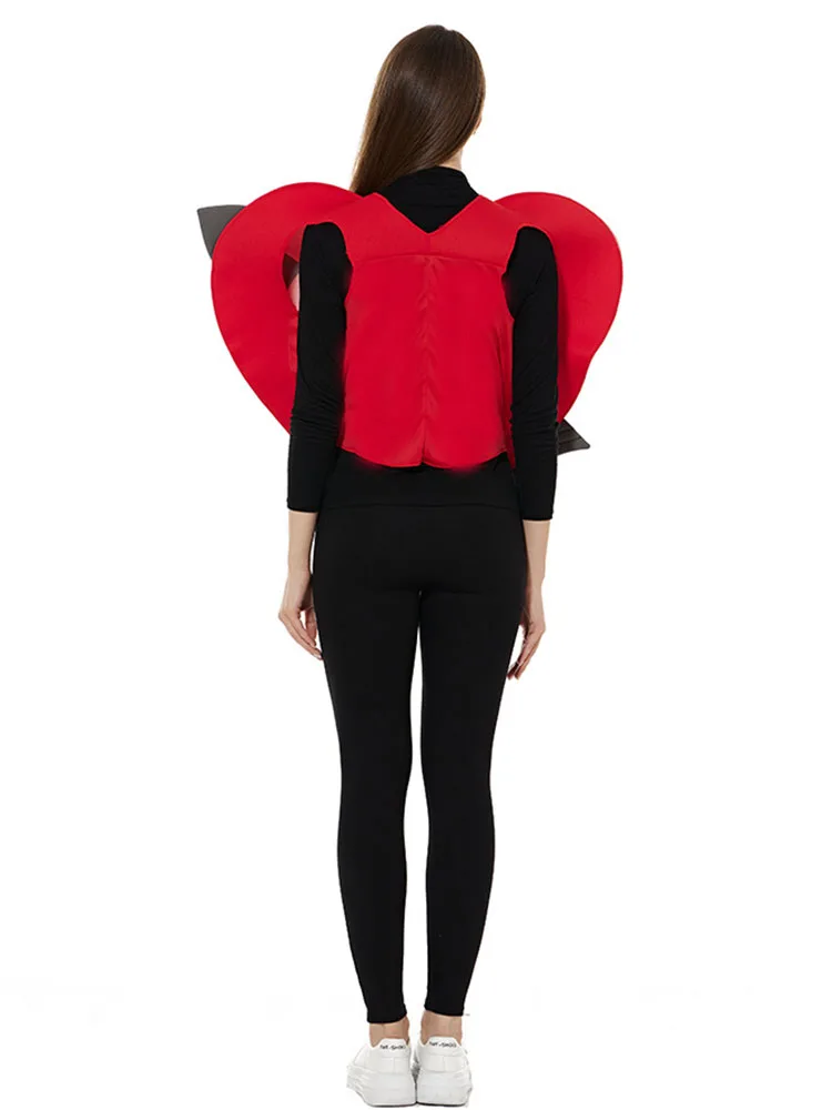 loween Cupid's Arrow Cosplay Costume Red Heart Outfit Par Performance Year End Cany Event Costume Polyester Material