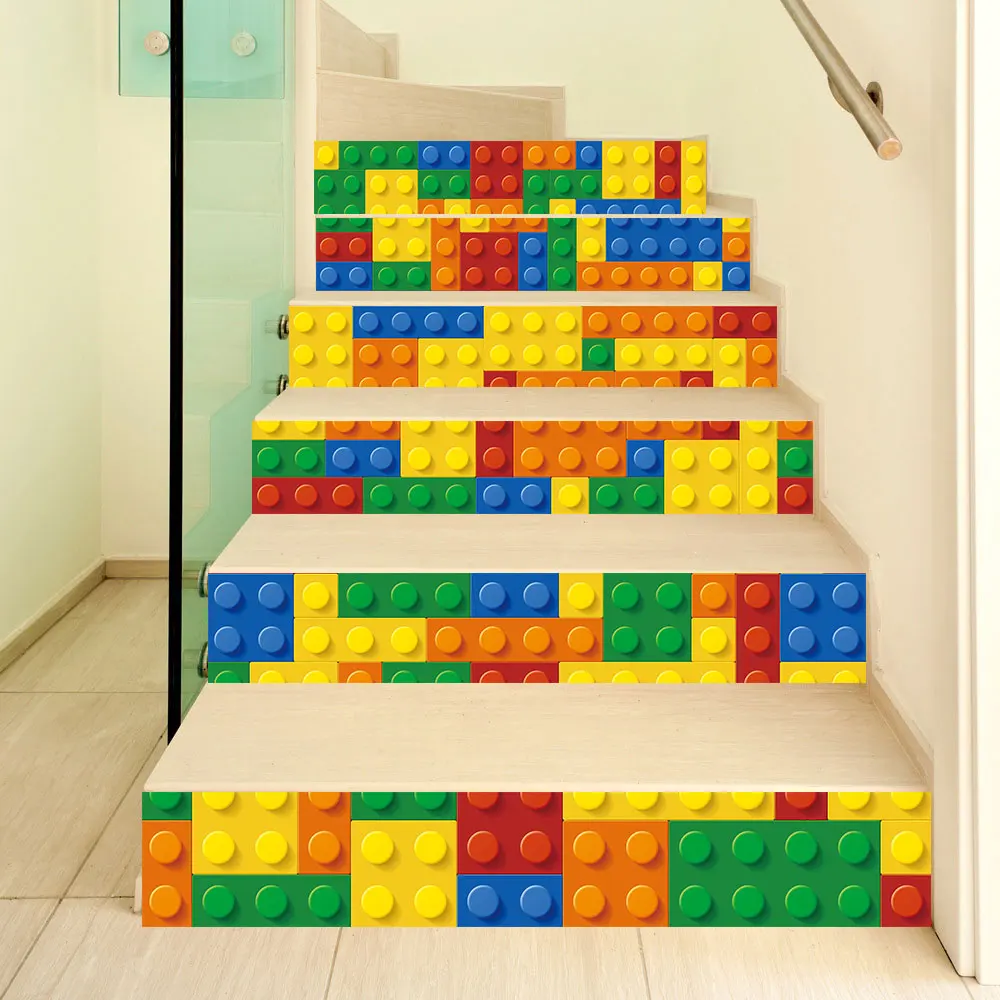 

PVC self-adhesive stair decoration stickers, self-adhesive stair stickers for home decoration (6 sheets/set)