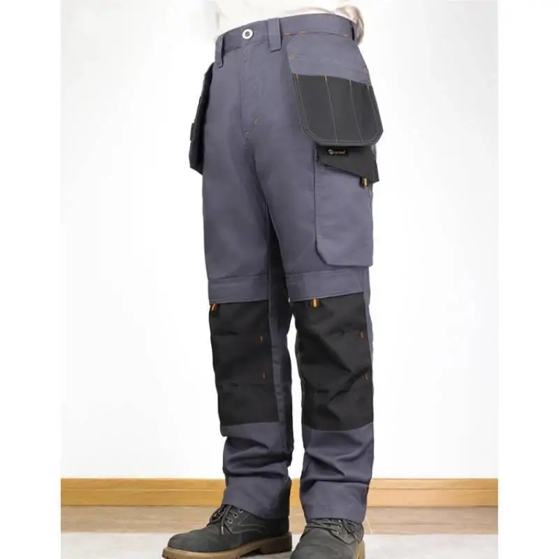 

Multi Pockets Work Wear Cargo Mens Casual Straight Hanging Baggy Pants Wear Resistant Technician Workers Tool Trousers XL