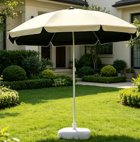 Turnable Camping Car-Specific Outdoor Umbrella with Steel Pole Sun Protection Windproof & Rainproof for Camping Stall Beach Use