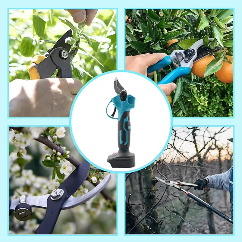 Brushless Electric Pruning Shears Garden Tool Pruner Cordless Electric Garden Scissors Fruit Tree Compatible
