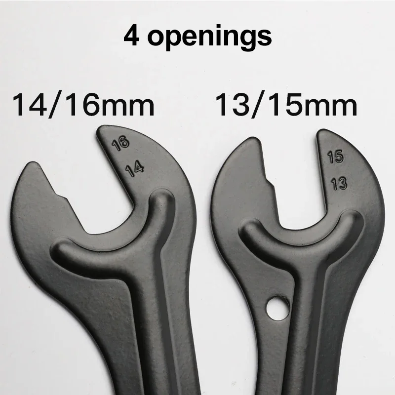 Cycling Bike Head Open End Axle Hub Cone Wrench Bicycle Carbon Steel Repair Spanner Tool Kit for Mountain Bicycle Repair Tool
