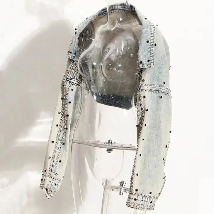 

Короткое джинсовое пальто женское Y2k хлопок весна осень Ropa джинсы панк готическая куртка-бомбер ветровка винтажные куртки уличная одежда