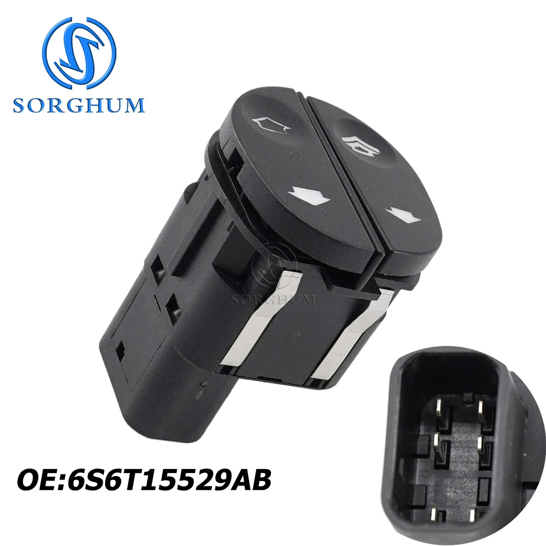 SORGHUM For Ford Fiesta Fusion KA Puma Transit Connect  Power Window Control Switch Lifter Button Car Accessories 6S6T15529AB 6P