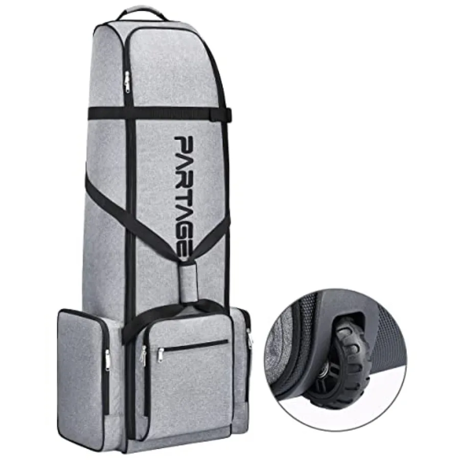 Golf Travel Bag with Wheels, Golf Travel Case for Airlines, 600D Heavy Duty Oxford