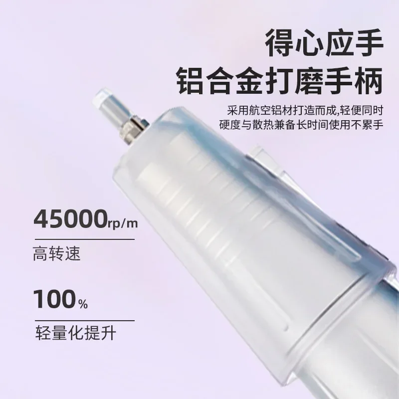 New 45000RPM Rechargeable Nail Drill Machine with Base Professional Electric Nail File for Gel Polish Removal Manicure Salon Use