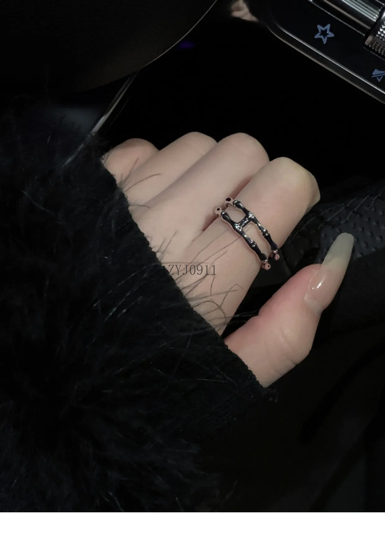 Япония и Корея, простое высококачественное универсальное кольцо с полным алмазным бамбуковым соединением, костяное открывающееся кольцо, двухслойная комбинация для укладки