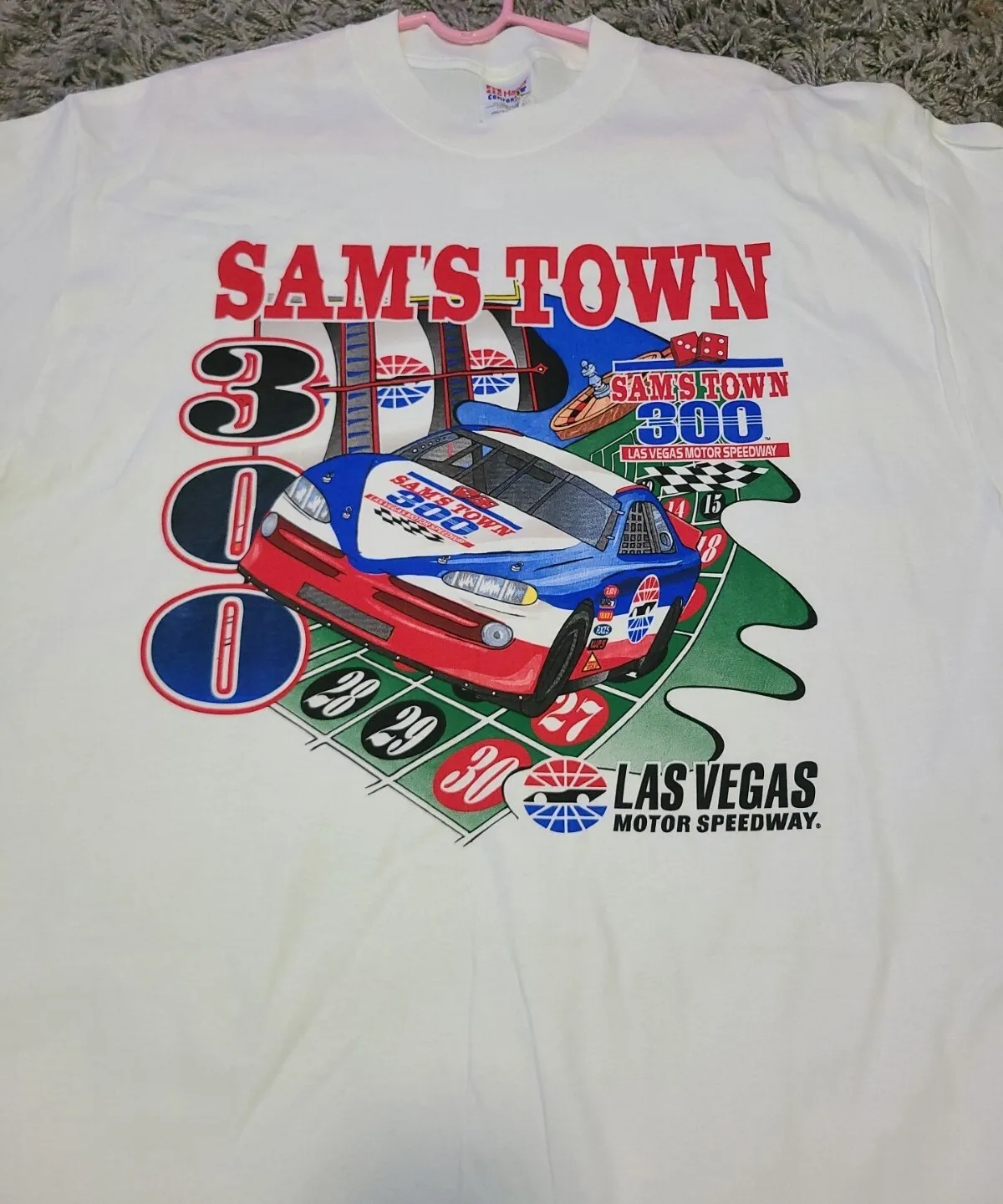 Vintage Sam s Town 300 Las Vegas Motor Speedway Race Camiseta Tamaño XL NWOT