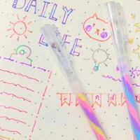 6pcs Glitter Gel Highlighter Pens Set - 1.2mm Vibrant Colors, Smooth Writing, Perfect for Journals, DIY Crafts, Greeting Cards, 6