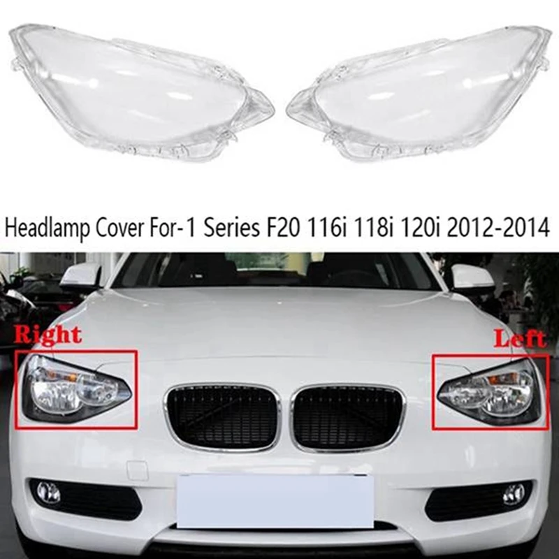 

Car Headlight Lamp Shade Transparent Head Light Lamp Cover Headlight Shell For BMW 1 Series F20 116I 118I 120I 2012-2014