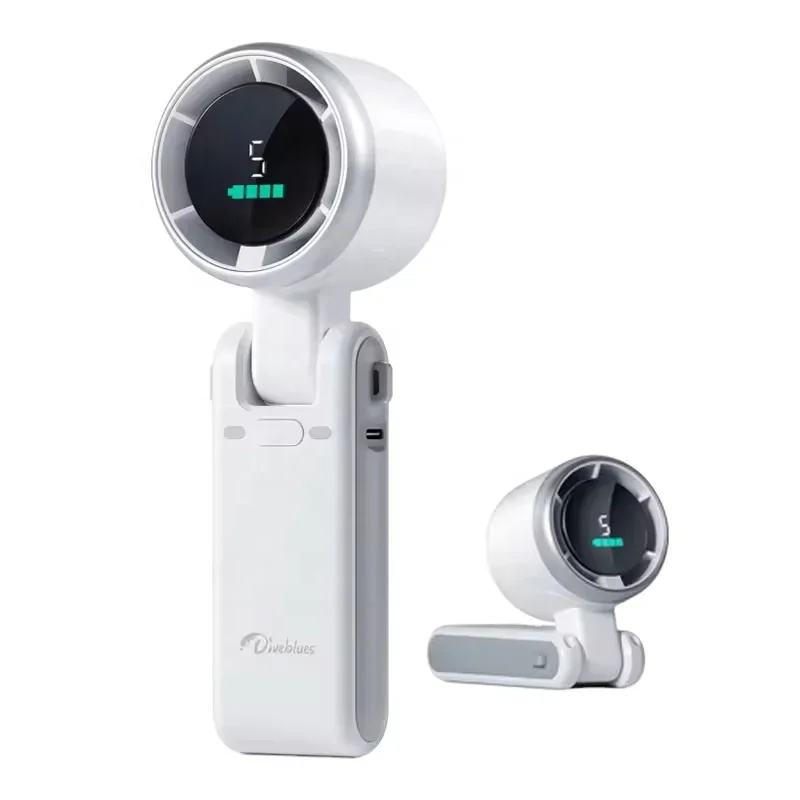 

High Speed Mini High Speed 13550rpm Mini Turbo Fan Foldable Rechargeable Portable Handheld Fan