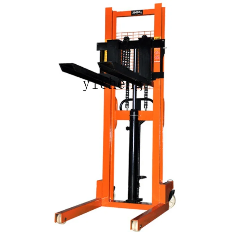 

ZC forklift manual electric stacker 1 ton 2 tons Diniu hydraulic lifting fork lifting truck loading and unloading truck