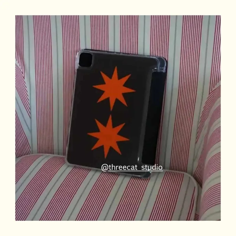Ins Niche Red Star Glitter Design CASE FOR iPad pro 10/11-Inch 2020/6th/7th /8th /Air 3rd/Air 4th/9th gen/Air 5th Gen 2022/Air
