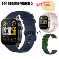 For Realme watch 5 Strap smart watch Silicone Bracelet Band Screen Protector Film