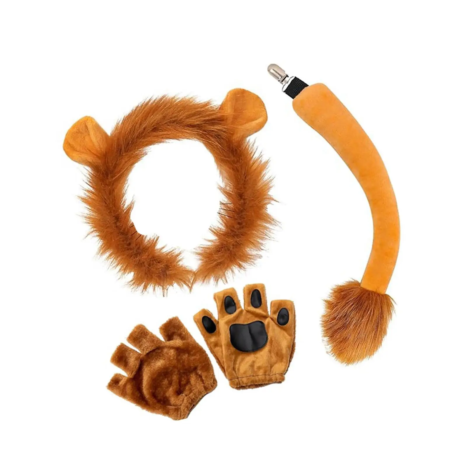 Halloween Lion Costume Set Handmade Headdress Lightweight Fancy Kit Decoration