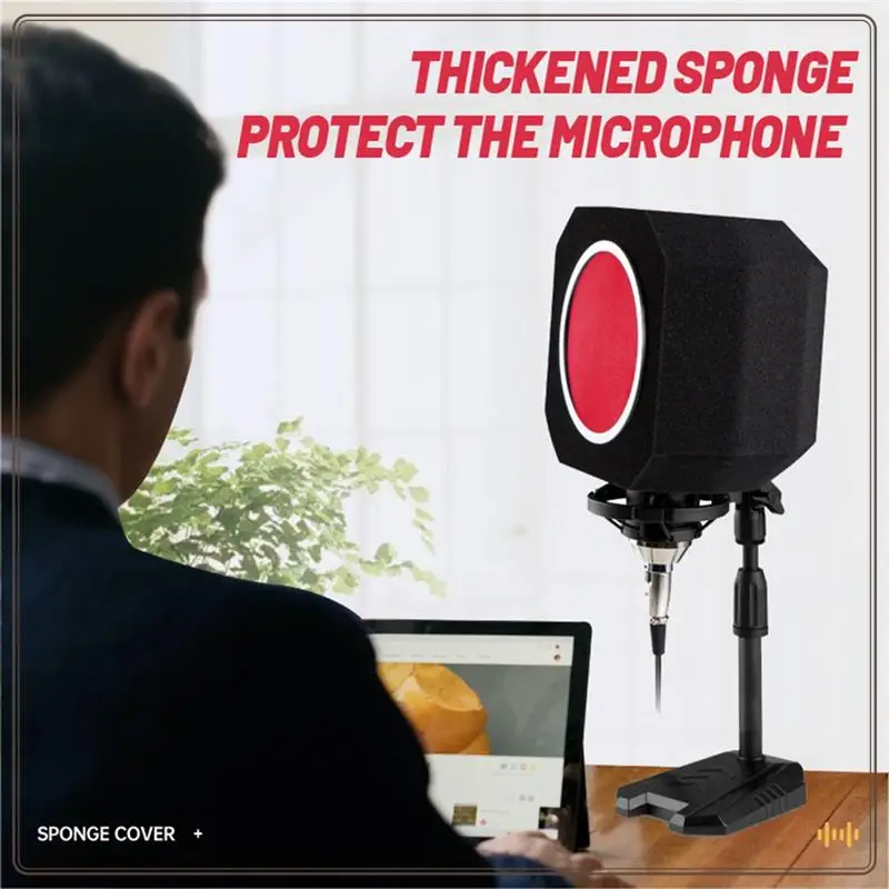 غطاء إسفنجي للميكروفون ذو سعة موثوقة، ميكروفون صوتي، شاشة رياح، غطاء صوت محمول مضاد للصوت، سعة