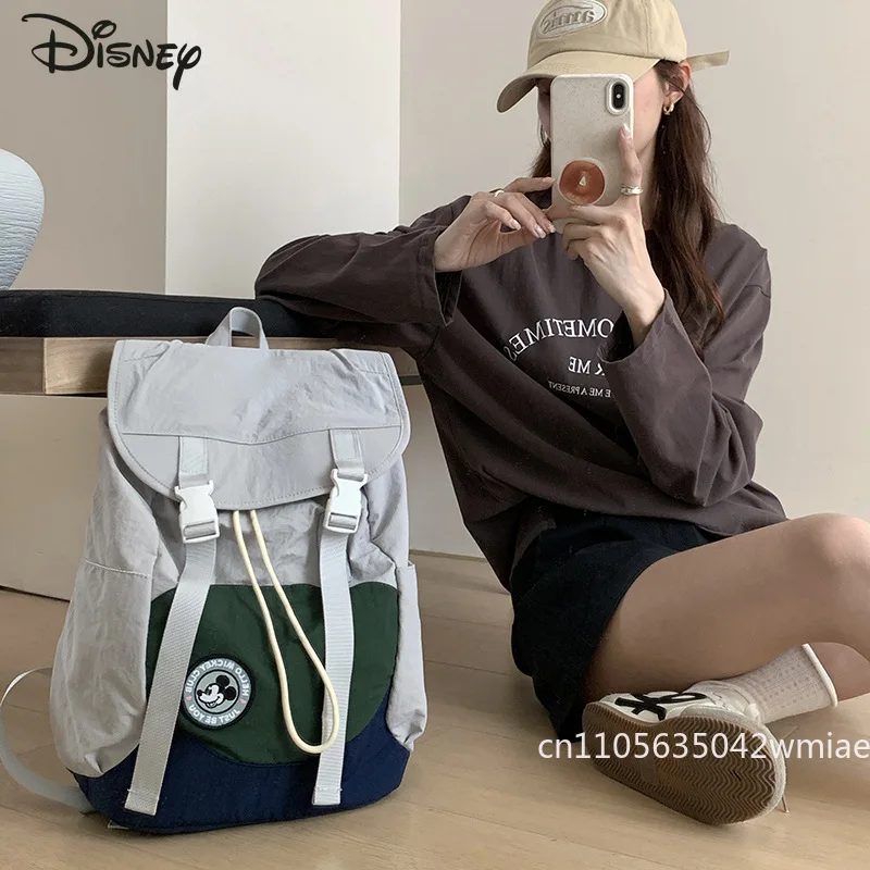 Disney Mickey New Women's Backpack Fashion High Quality Lightweight Travel Backpack Cartoon Large Capacity Mountaineering Bag