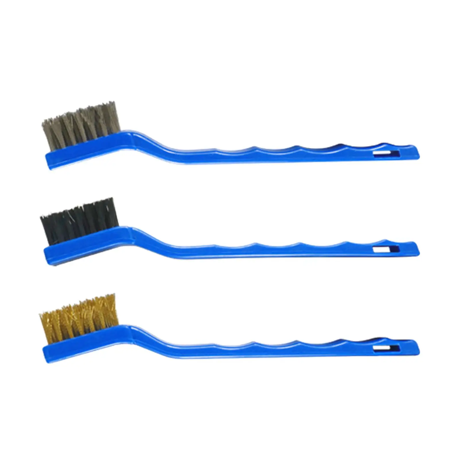 2-4pack 3 Pieces Mini Wire Cleaning Brush Set Gadgets Easy Storage for Engine