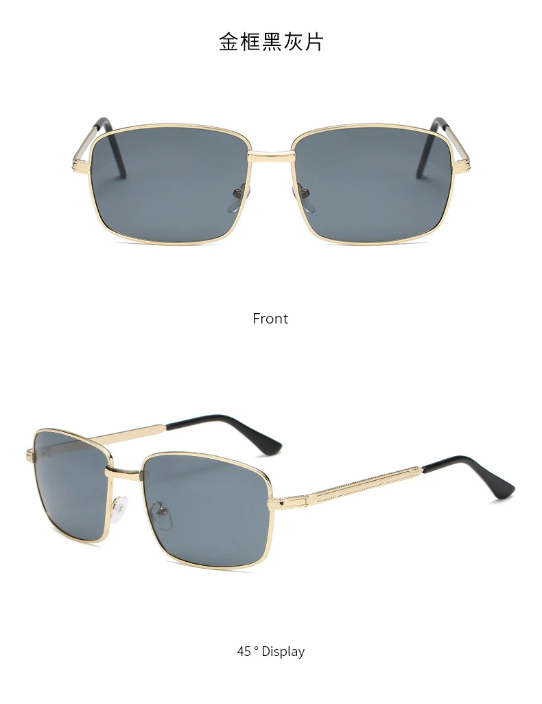 Markendesign Sonnenbrillen für Männer und Frauen Fahrer-Sonnenbrillen Vintage Sonnenbrillen für Herren Quadratische Sonnenbrillen für Damen Metallrahmen – Detail 12