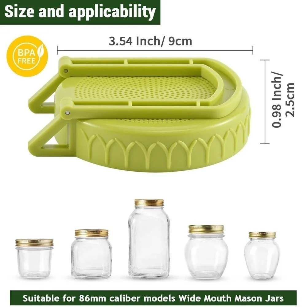 

New With Stand Sprouting Lids Plastic Easy Seed Germination Sprout Maker Kit Sprout Maker For Wide Mouth Mason Jars