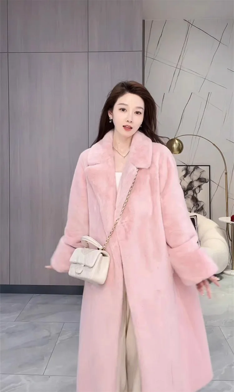 2025 ملابس نسائية المشاهير على الإنترنت نفس النمط معطف فرو صناعي شتاء جديد 1117 #4