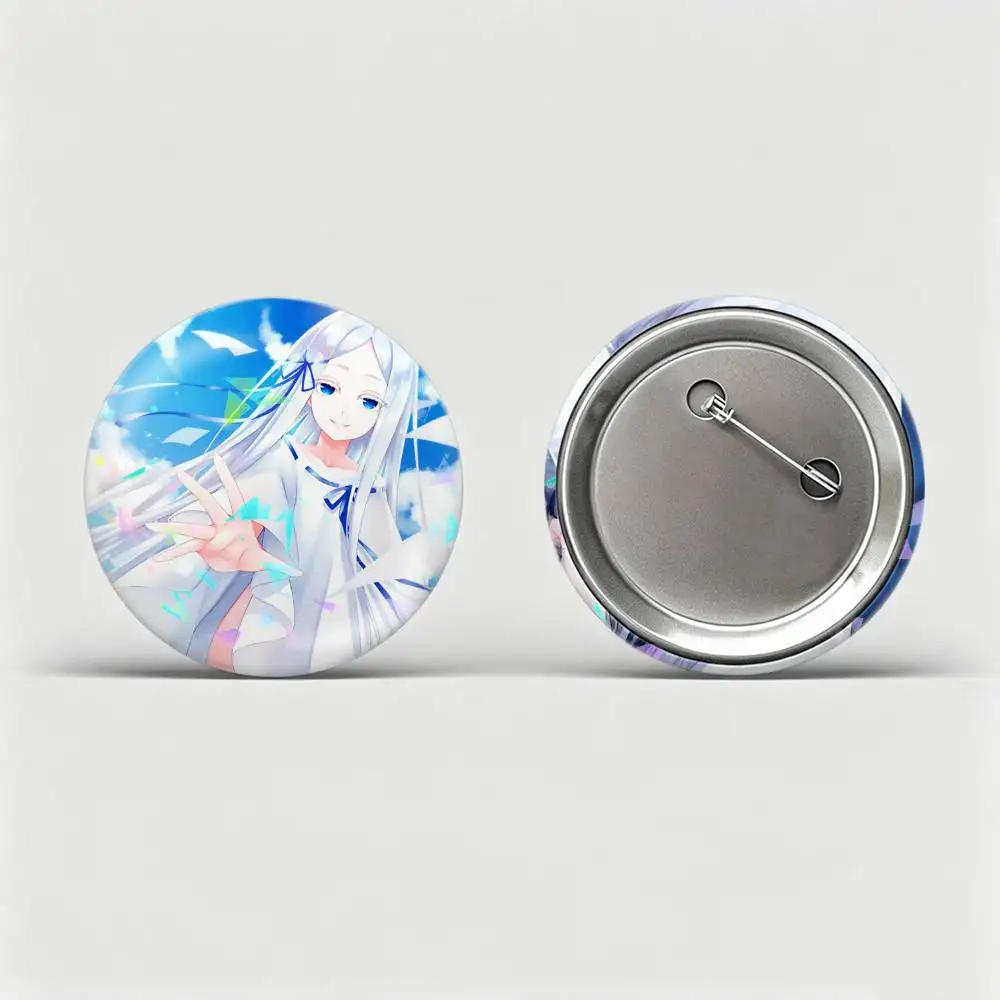 RE ZERO P-Pandora  Custom Tinplate Round Button Badges Pins Brooches for Clothes Backpack