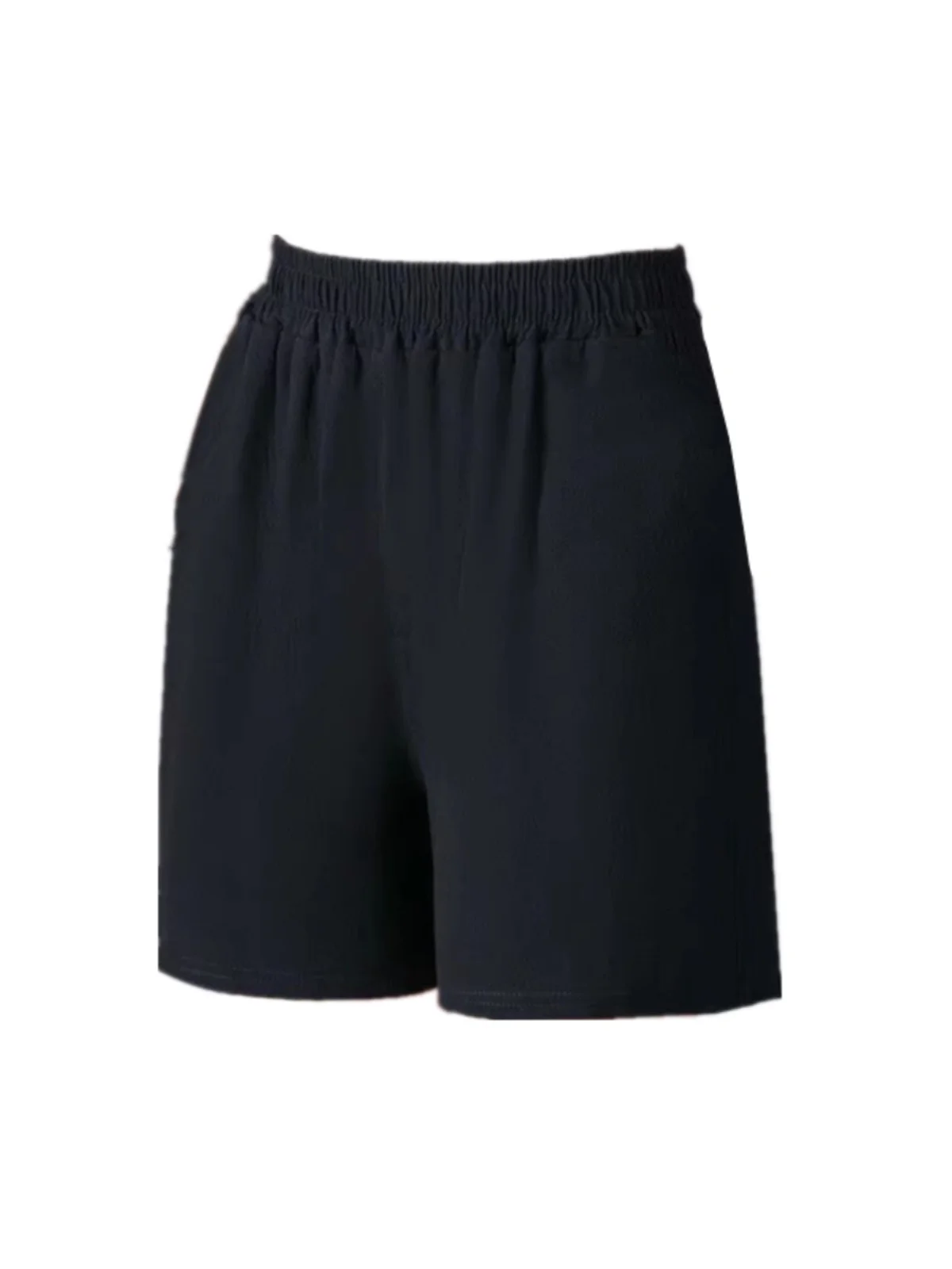 Damskie spodenki letnie z lodowego jedwabiu i lnu, wyszczuplające, luźne, cienkie, z wysokim stanem, szerokie nogawki, wygodne ubranie wierzchnie.