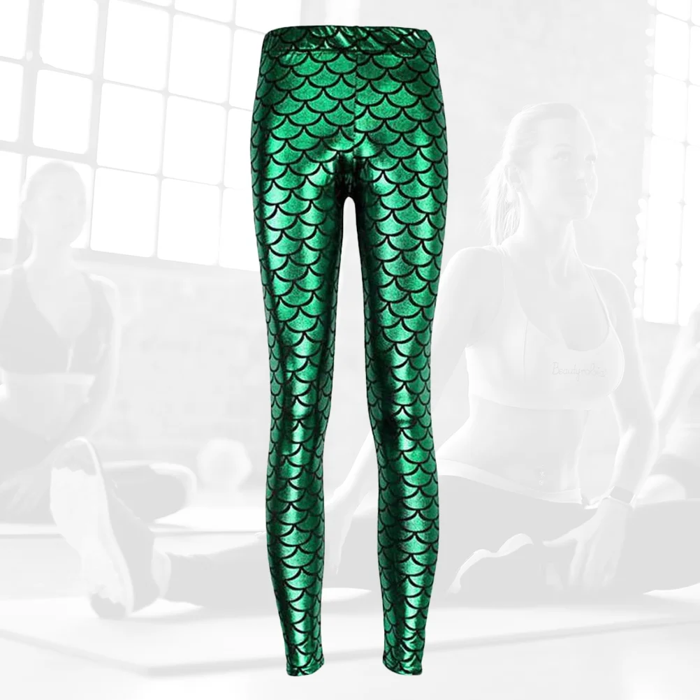 Mallas elegantes para escenario, pantalones delgados, verde oscuro, 1 unidad