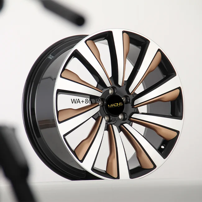 Wholesale Wheelshome Maons 6061-T6 22/23 Inch Black Machined Face with Bronze/Gunmetal Spoke Forged Alloy Wheels for Range Rover