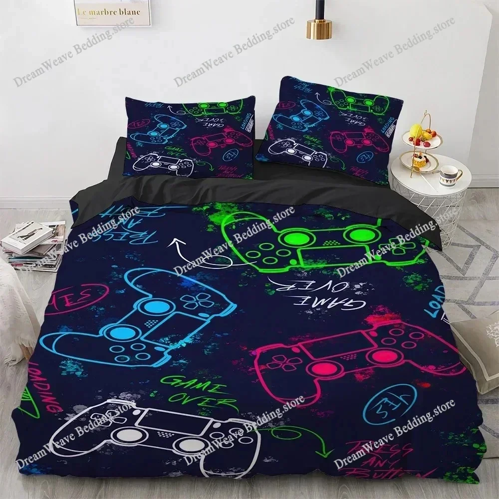 3d Gamer Bedding Sets for Boy Gaming Duvet Cover Set Queen Video Games Comforter Cover,Designs Bed Set for Teen Boys Luxury Gift