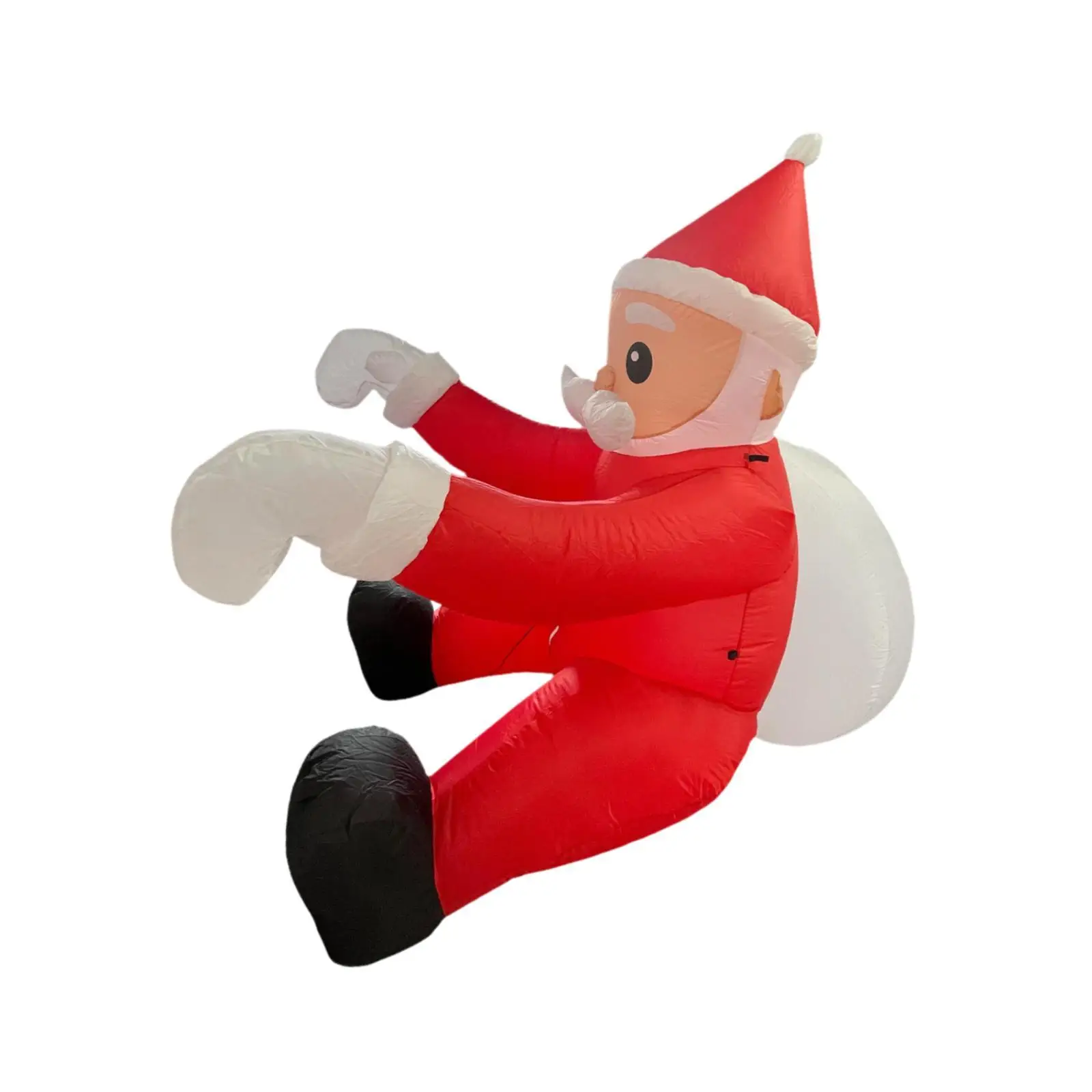 

Inflatable Santa Decoration Large LED Christmas Ornament Polyester Outdoor Garden Window Decor for Holiday