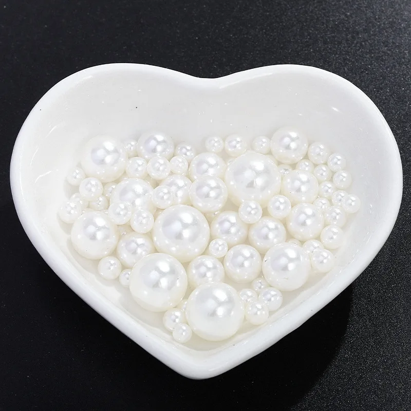 3-25MM HOLELESS High Quality Plastic Imitation Pearl Bead Round Beads Jewelry Making Garment Pearl Accessories 500G