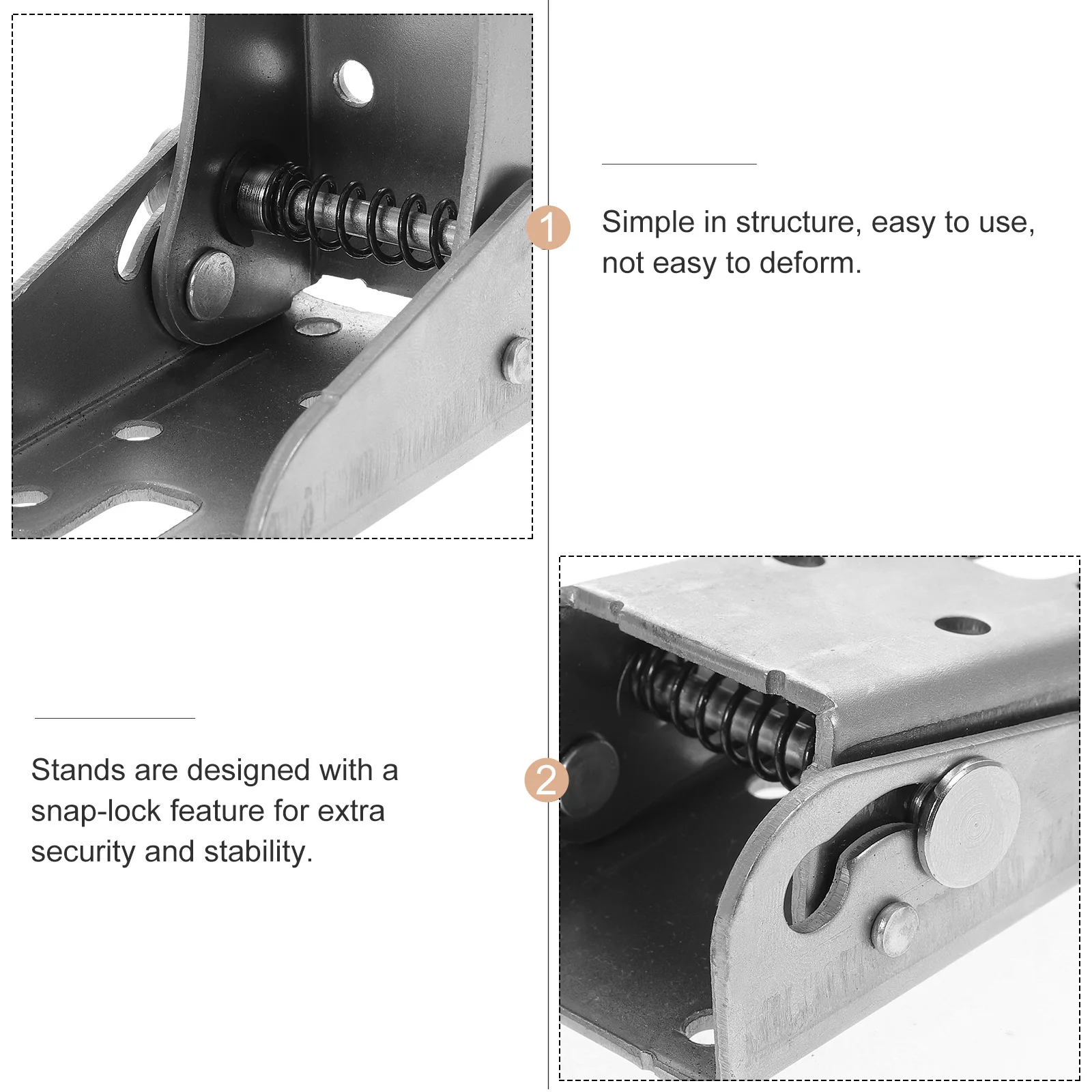 

4pcs Self-Locking Folding Hinge 90 Degree Positioning Heavy Duty Replacement Garage Door Spring Residential Door Closer Folding