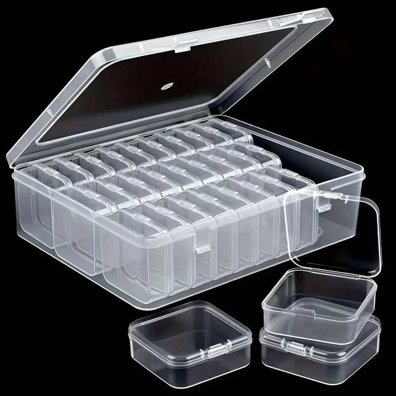 

30Transparent Plastic Storage Box- Suitable for beads、Jewelry and Handicrafts - Durable Organization Solution，A perfect little g