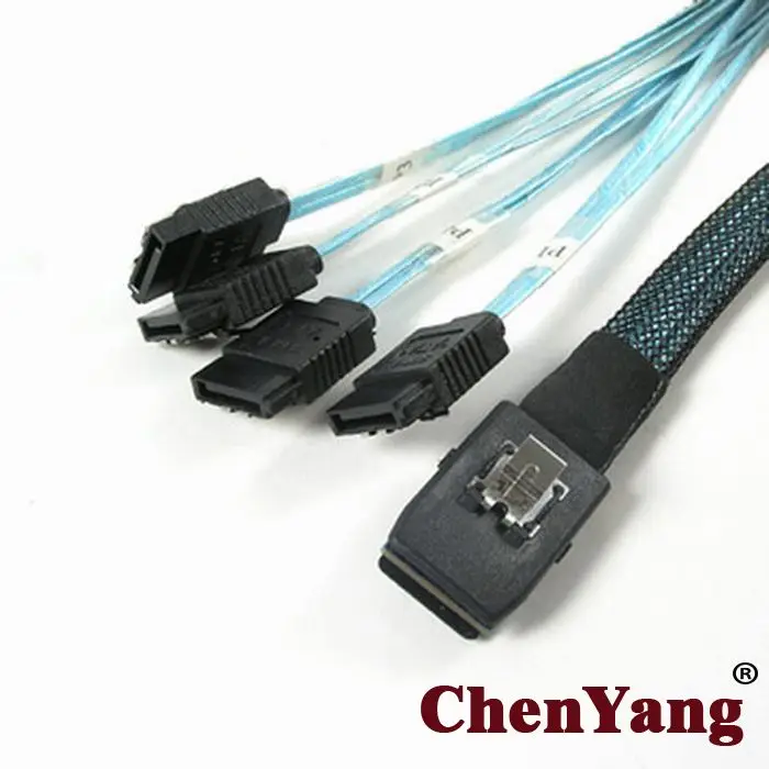 Xiwai Chenyang 4SATA 7P Target HDD to  Mini SAS 4i SFF-8087 36 P Host Cable