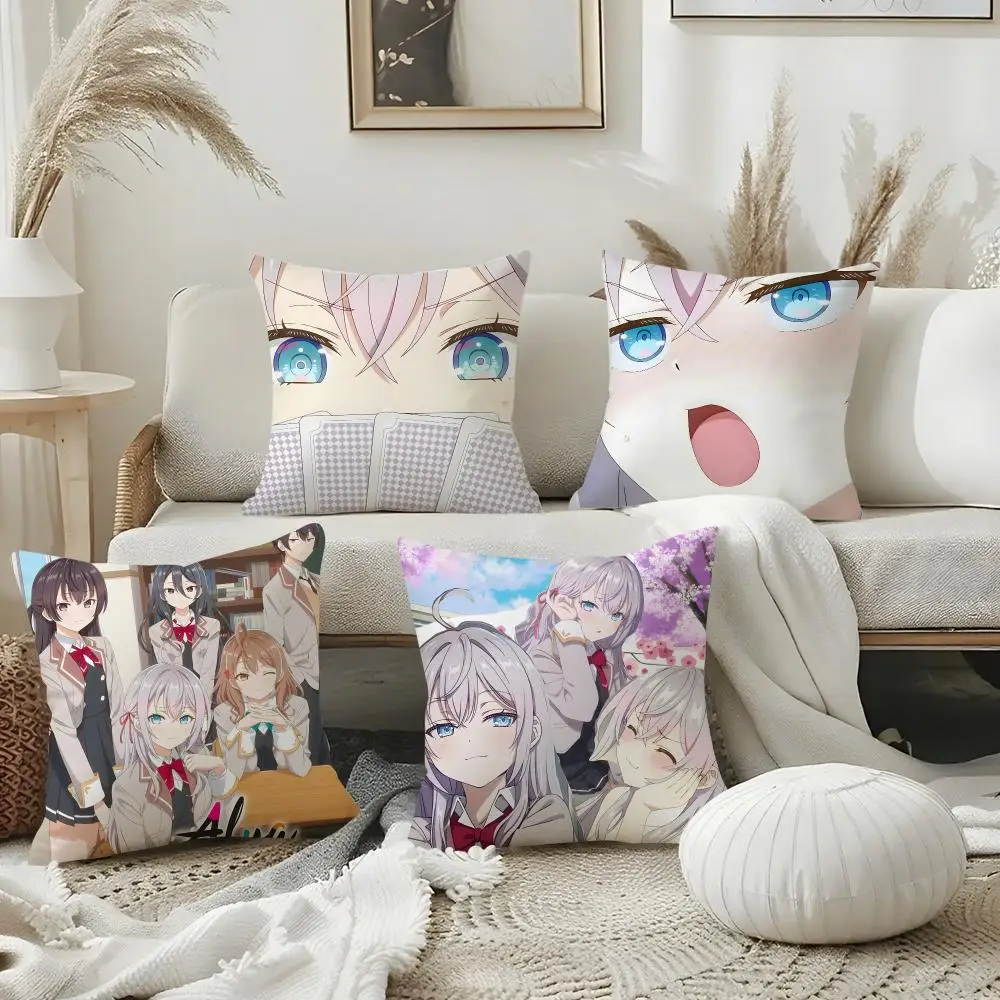 A-AlyaS Hides Feelings Cushion Cover Pillow Case Plush Fabric Soft Double Sided Print Home Sofa High Quality Cushion