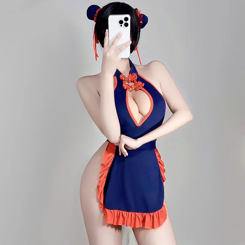 Anime japonês Cosplay Trajes para Mulheres, Lingerie Erótica, Tentação Uniforme, Adulto Sexo Pornô Roupas, Bodysuit Sexy, Conjunto de Avental