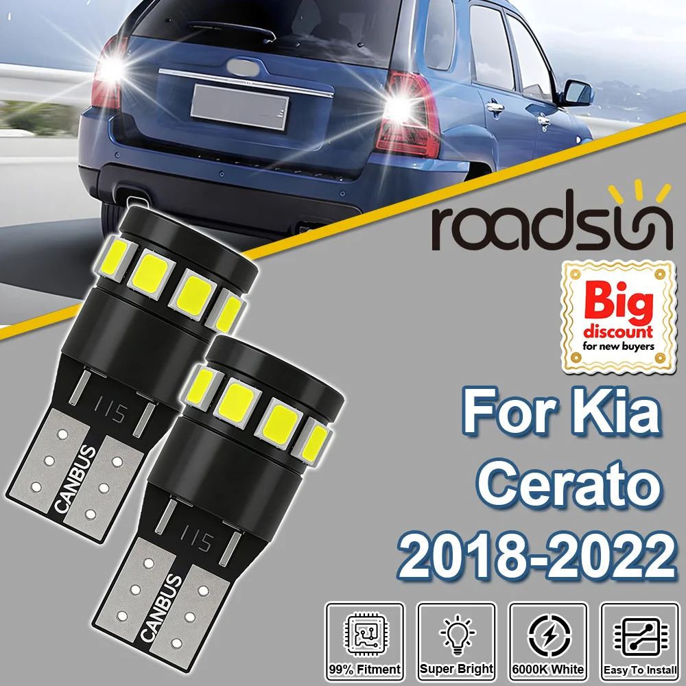 

Roadsun 2PCS For Kia Cerato 2018 2019 2020 2021 2022 Canbus Upgrade LED License Plate Light Ultra Powerful Lamp Bulb Accessories