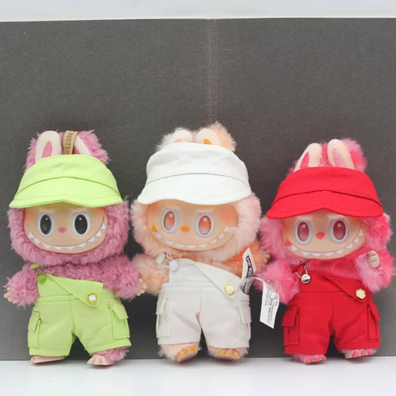 

Blind box Labubu one two three generation Labubu doll clothes baseball hat one shoulder diagonal back pocket overalls pants
