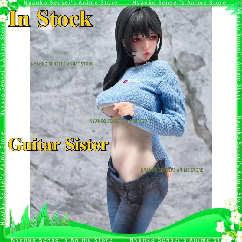 

In Stock SHE IS REAL Guitar Sister Statue-Level Head Sculpture Thermochromatic Paint 27cm Figure Anime Model Doll Collectible