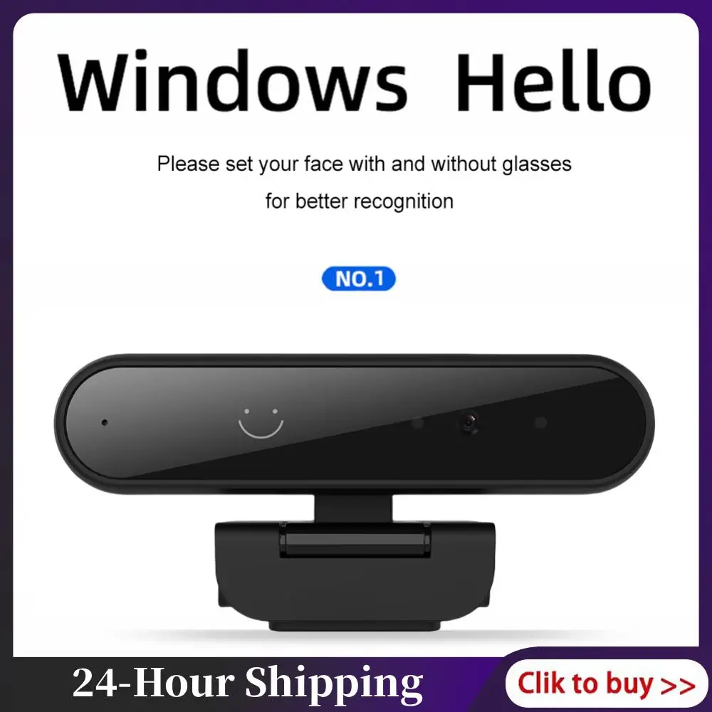 

For Windows Hello Web Cam Facial Recognition Webcam 1MP 720P/2MP 1080P USB Webcam Computer Webcam for Laptop Desktop Computer